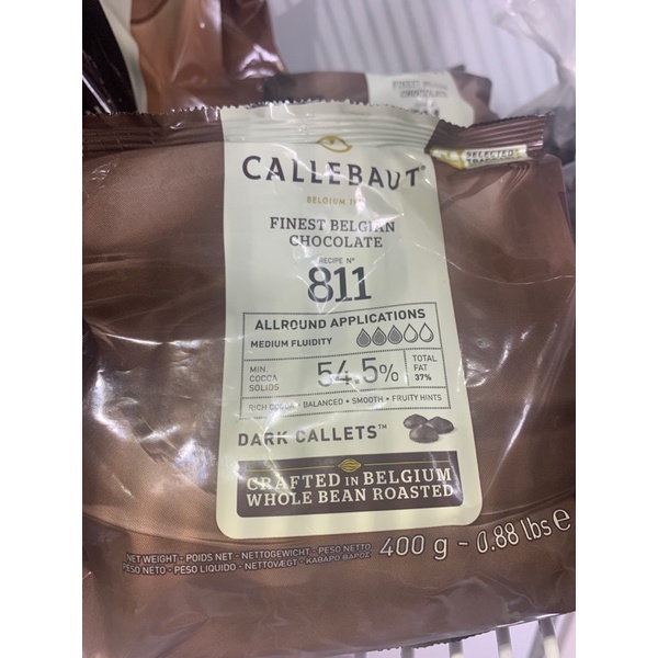 

Callebaut dark coklat 54% kemasan 400gr