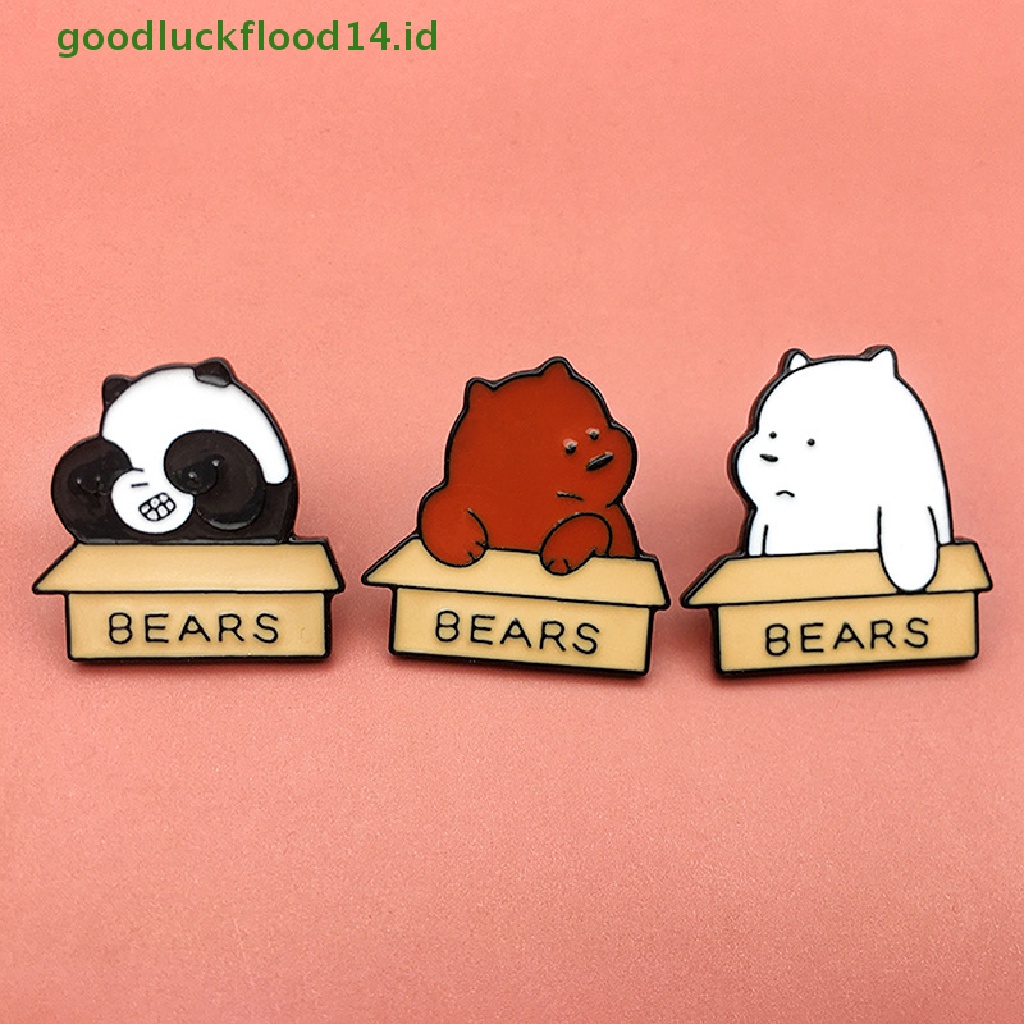 [GOOGFOUR] Panda Kecil Enamel Bros Lencana Pin Tas Kerah Dekorasi Perhiasan Aksesoris [TOP]