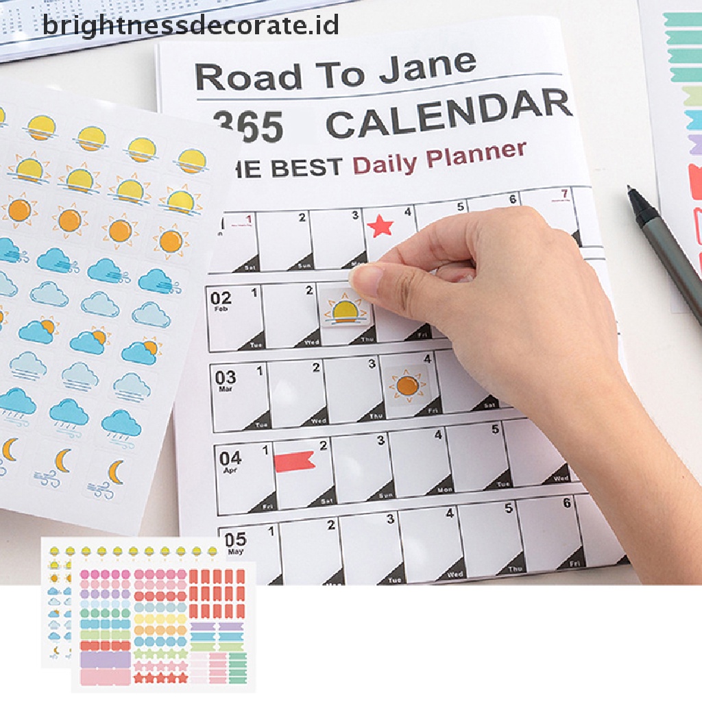 [Kelembahan] Kalender 2023kalender Simple Daily Jadwal Planner Sheet To Do List Gantung Tahunan Planner Tahunan Agenda Organizer Kantor [ID]