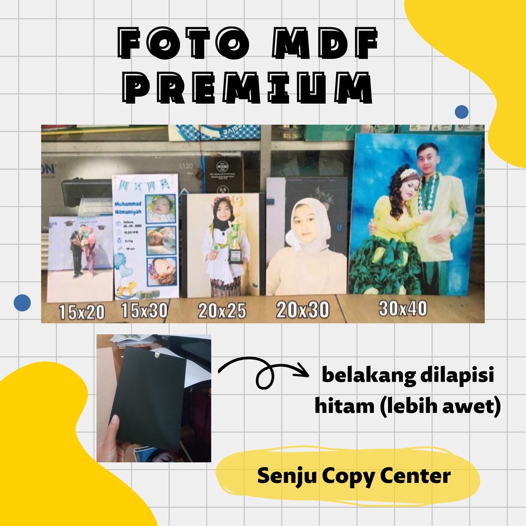Cetak Foto Bingkai Papan Mdf PREMIUM