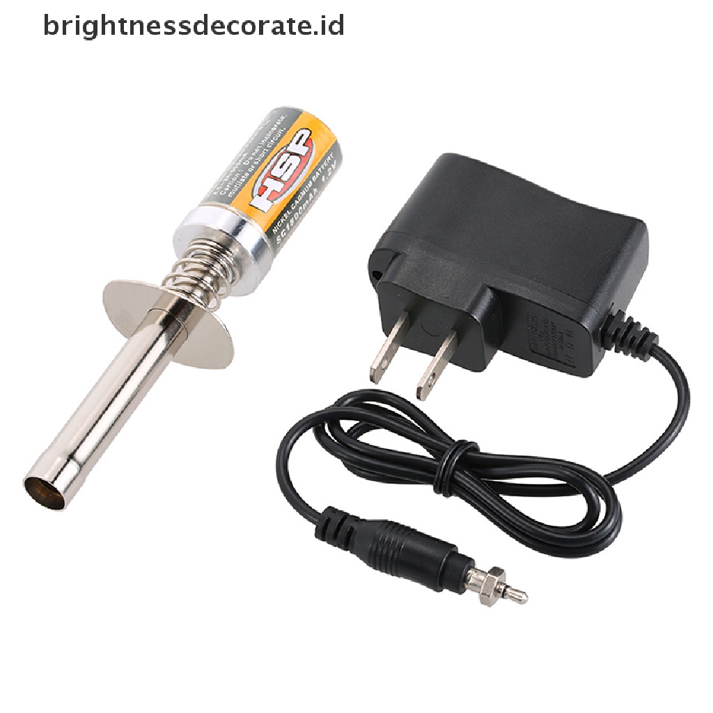 [Birth] Rechargeable Glow Plug Starter AC Charger Untuk Gas Nitro Daya Mesin1Per10Mobil RC [ID]