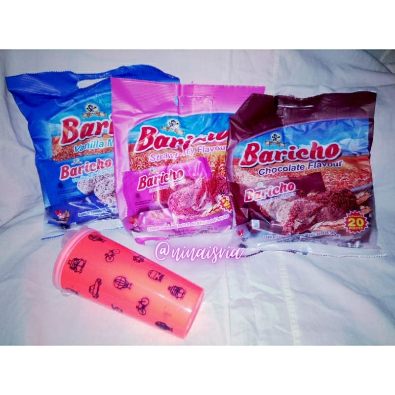 

PER PACK ISI 20PCS Cokelat sereal Oat Baricho Chocolate Strawberry Coklat Stroberi Vanila Milk Susu Compound