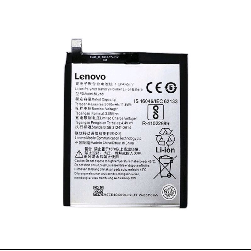 Baterai Batre  moto M XT1662 XT663 BL265 Original