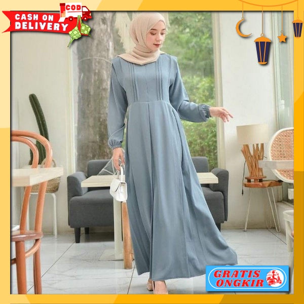 Baju Gamis Terbaru 2023 Dres Syari Import Premium Pesta Kondangan Ghames Lebaran Remaja Wanita Baju 
