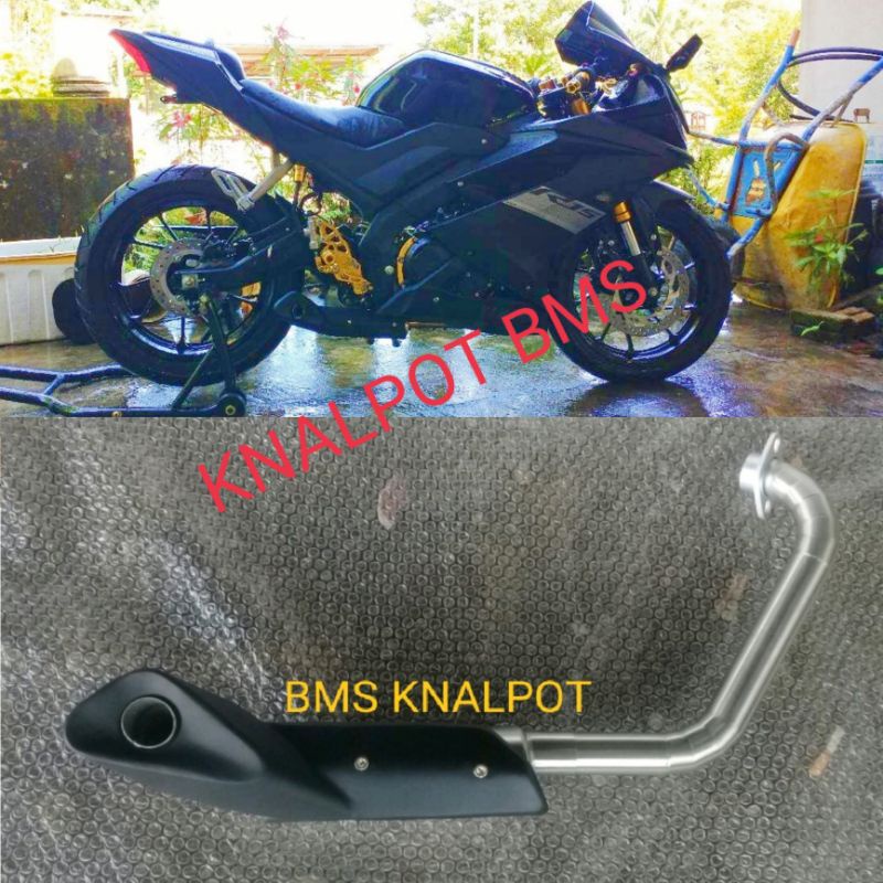 knalpot underbelly short black suara standar pnp xabre vixion r15 mt15