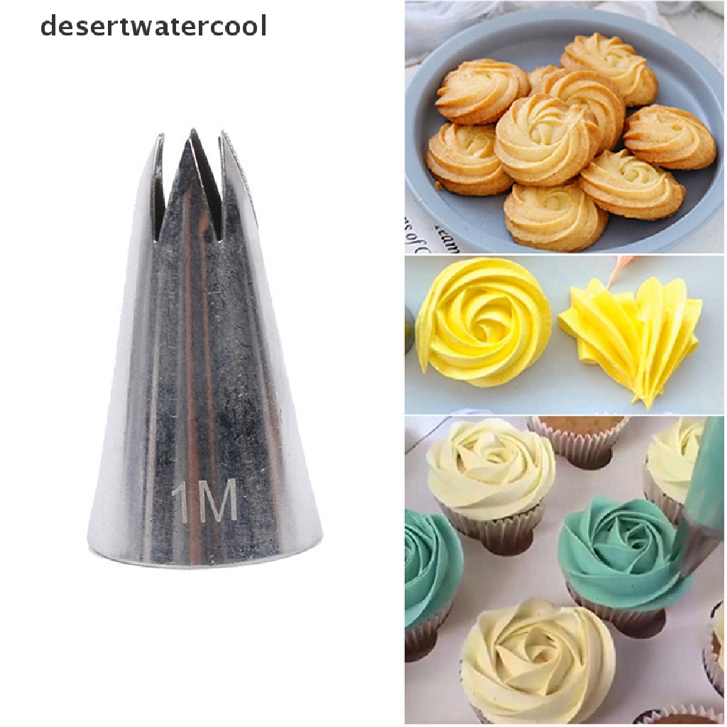 Deid 4pcs Nozzle Piping Icing Untuk Decorag Kue Baking Cookie Cupcake #1m#1c#1e#1g Martijn