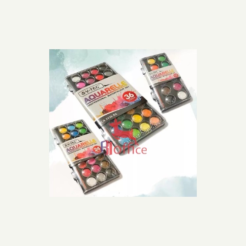 

V-TEC Aquarelle Watercolour / Cat Air Set 12 / 24 / 36 Warna