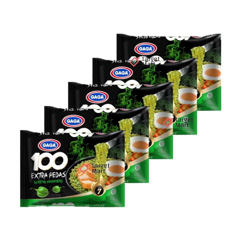 

5PCS Gaga 100 Mie Instan Extra Pedas Goreng Habanero