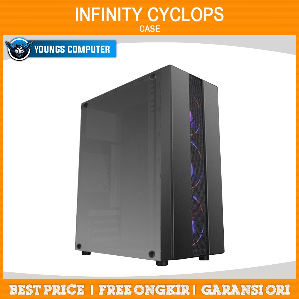 Gaming Case INFINITY CYCLOPS | ATX mATX Mid-Tower Casing | No Fan