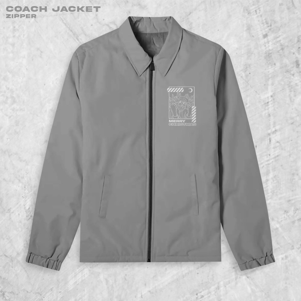 HIPNOP Christmas Street Jaket Zipper Pria Jaket Parasut Unisex