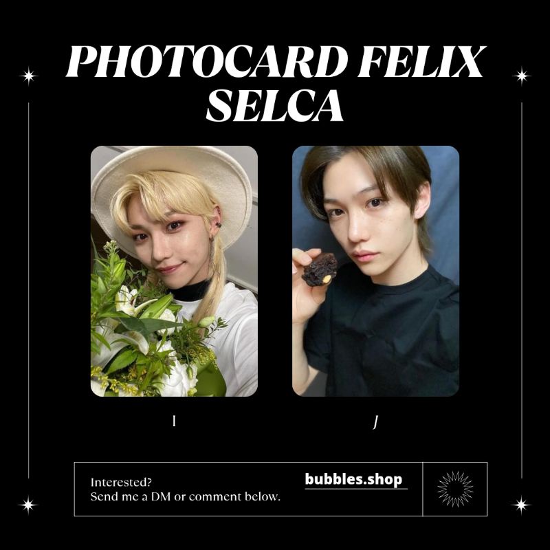 PHOTOCARD UNOFFICIAL FELIX STRAYKIDS SELCA