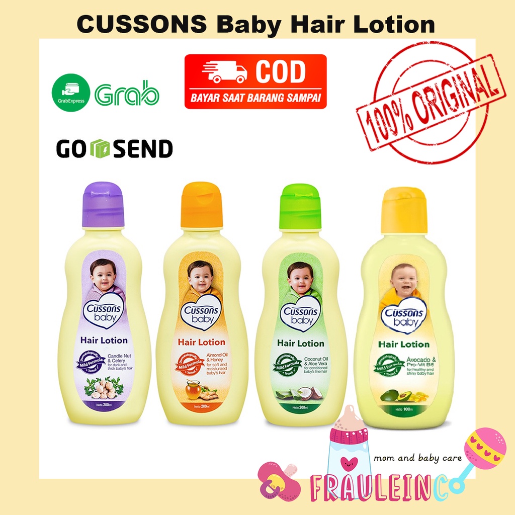 *FRAULEINCO* Cussons Baby Hair Lotion 35ml+15ml 100ml+100ml &amp; 50ml+50ml / Cusson Hair Lotion Bayi BPOM RESMI