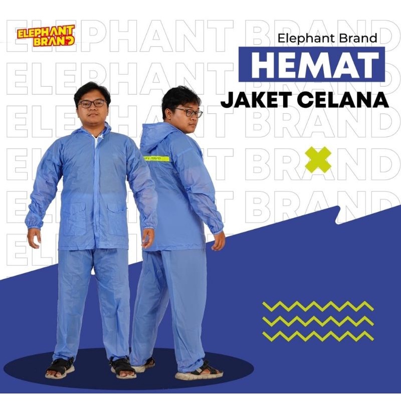 Termurah Jas Hujan Jaket Celana Hemat Elephant Brand