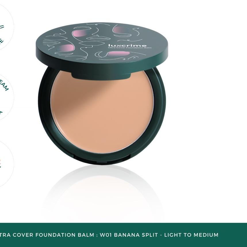 ➽ Luxcrime Ultra Cover Foundation Balm: W01 Banana split - Light to medium ◌