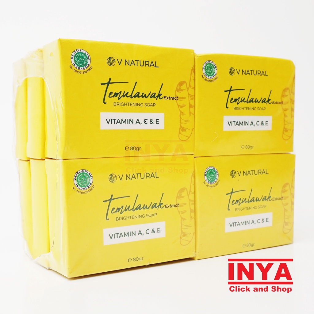 NATURAL TEMULAWAK EXTRACT BRIGHTENING SOAP 80gr - Sabun Muka