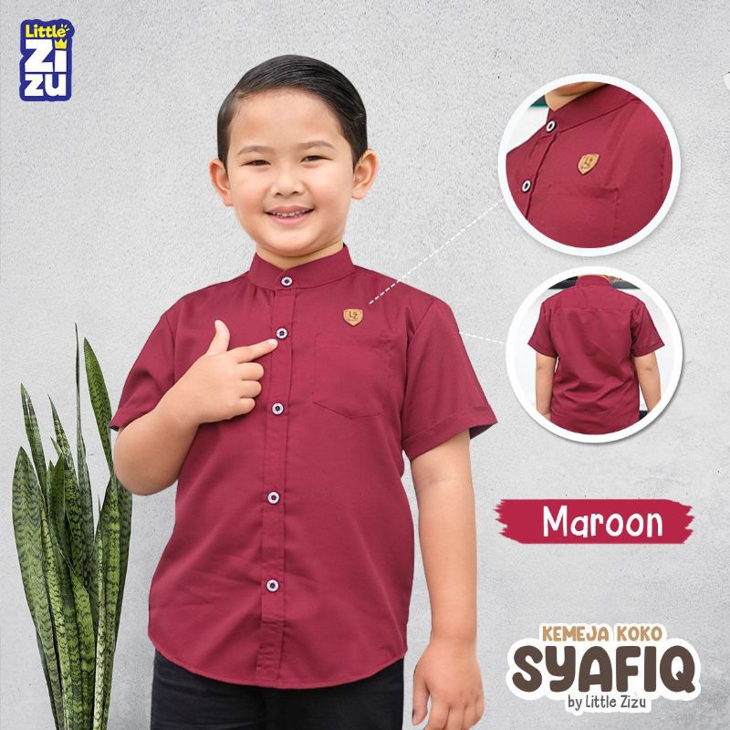 Baju Anak Kemeja Koko Kemko Syafiq By Little Zizu Bahan Toyobo Premium