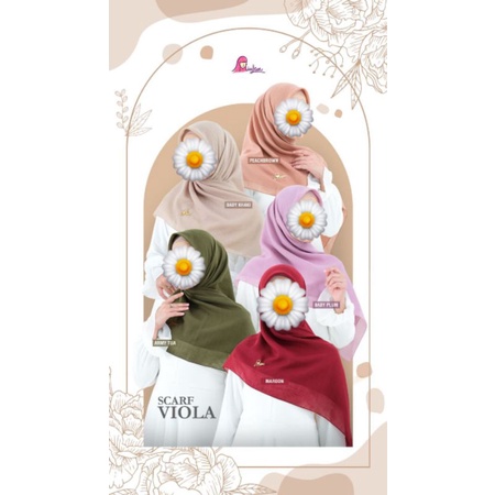 Scarf VIOLA MiuLan | Segi 4 Scarf Voal Jilbab Hijab Segi Empat Square Fashion Muslim Wanita