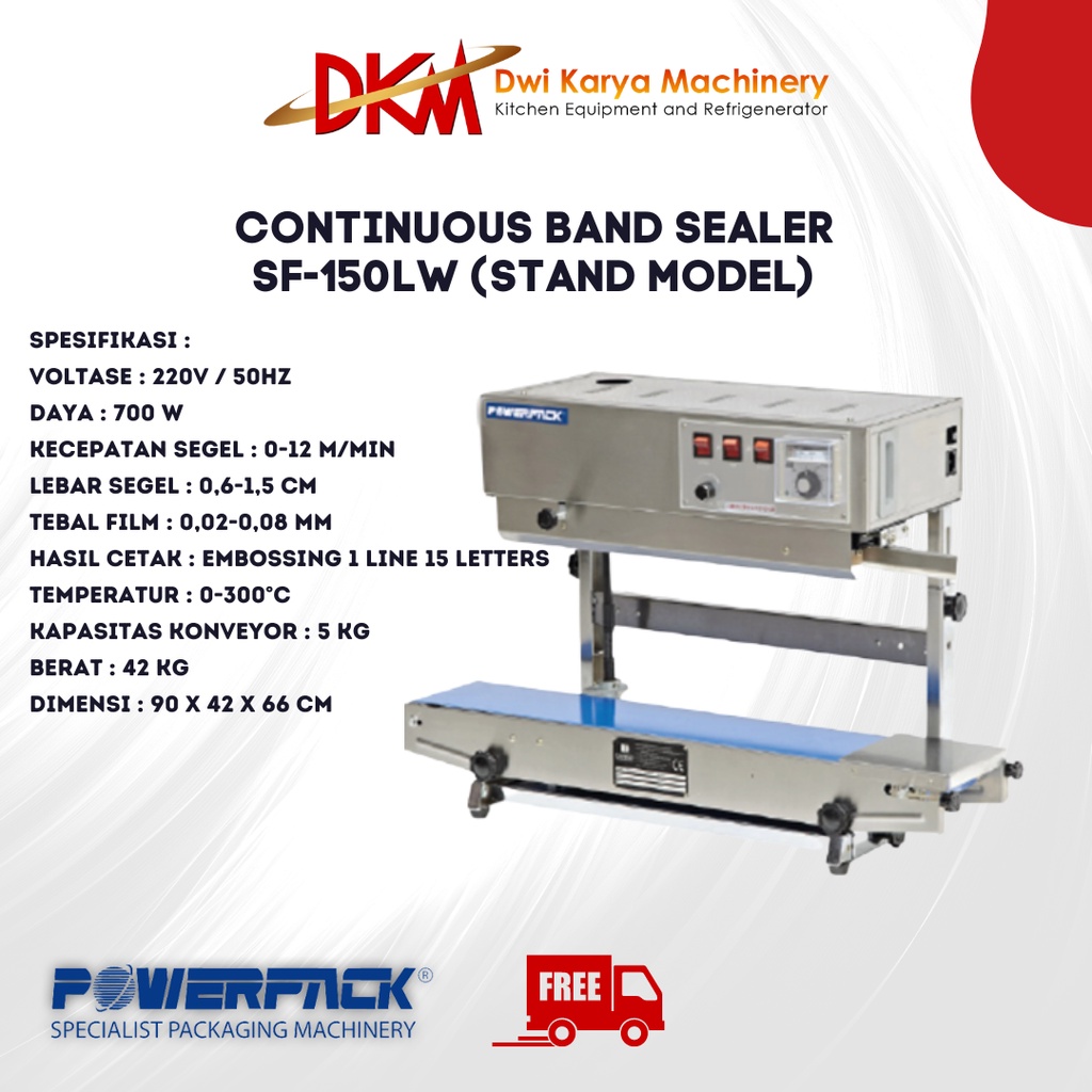 Continuous Band Sealer SF-150LW (Stand Model) Powerpack