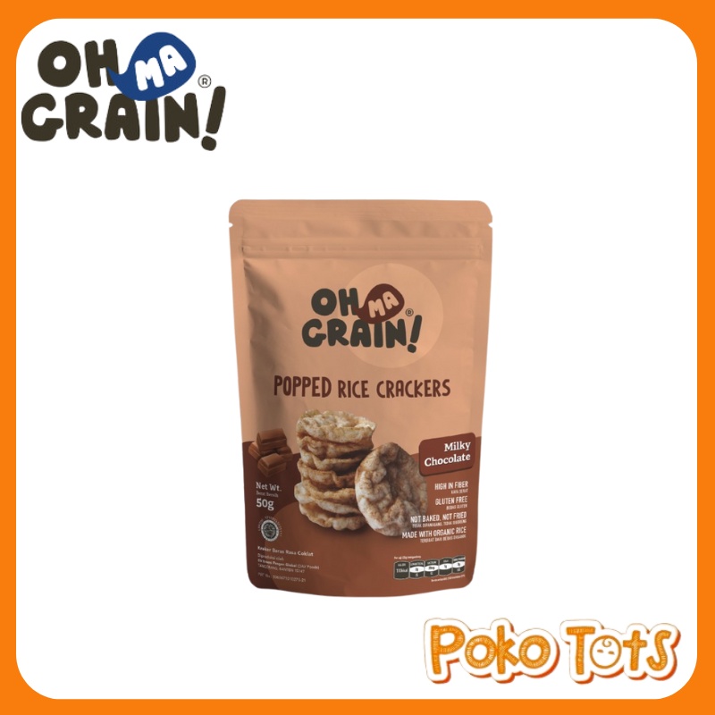Oh Ma Grain! Popped Rice Crackers 50gr Kreker Beras Snack Cemilan Organik OMG Non MSG