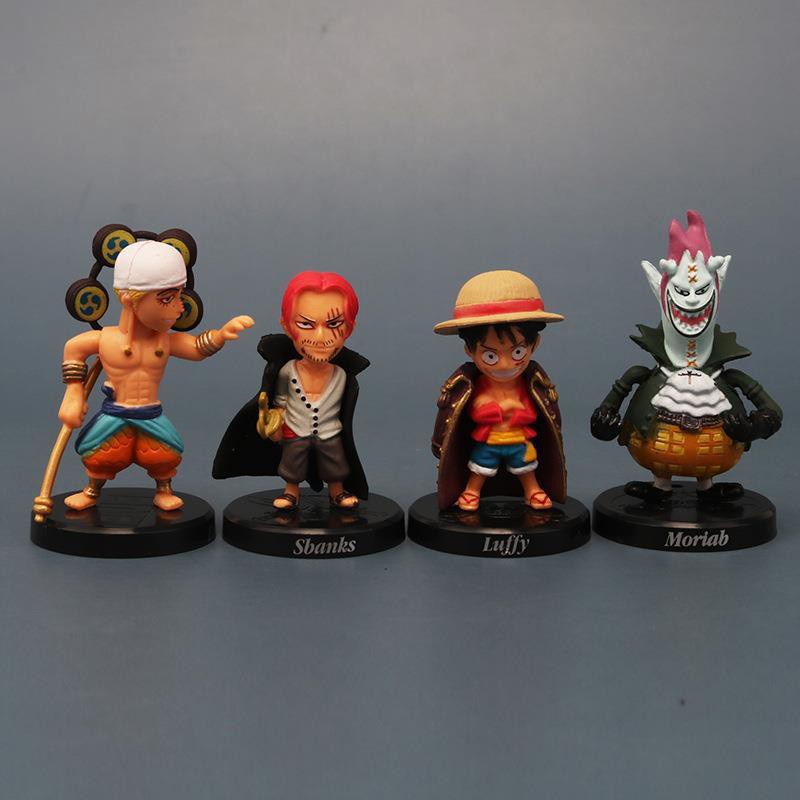 12 Pcs 5 cm One Piece Sabo Shanks Lucci Crocodile Moria Buggy Enel PVC Angka Mainan Model Kolekte