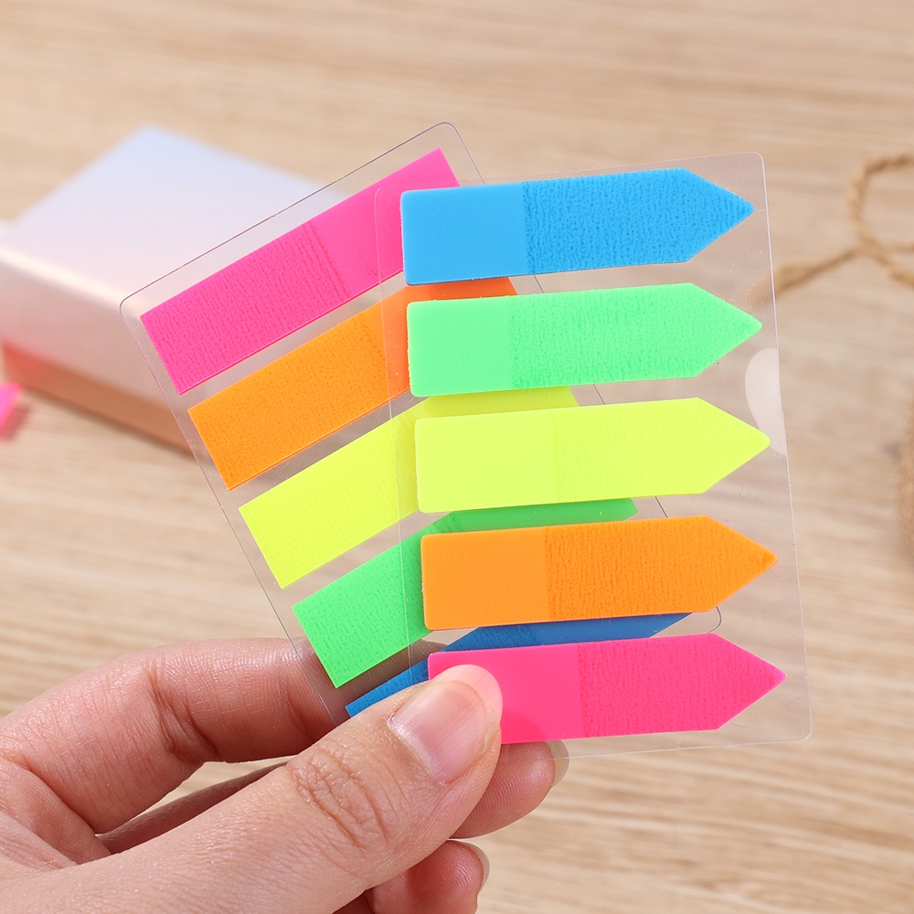 [Grosir] Mini Rectangle PET Sticky Note Bookmark Untuk Alat Tulis Kantor Dan Belajar Umum 5warna Loose Leaf Memo Index Sticky Note Isi Notebook Stiker Label Kunci