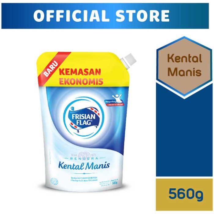 

Kental-Manis- Frisian Flag Kental Manis Putih Pouch 560G -Manis-Kental