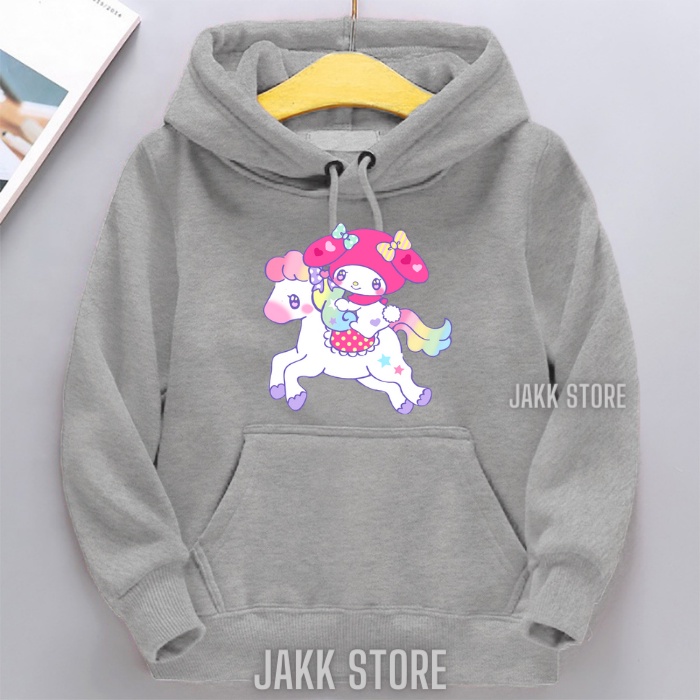 Sweater Hoodie Anak Perempuan MY MELODY &amp; KUDA PONY Lucu / Switer Hodie MY MELODY &amp; KUDA PONY Anak Cewek Usia 2 3 4 5 6 7 8 9 10 11 12 13 Tahun Terbaru