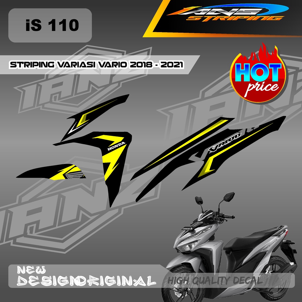 NEW DECAL STRIPING VARIO Led Vario 150 MOTIF GRAFIK RACING BAHAN HOLOGRAM / NON HOLOGRAM IS110