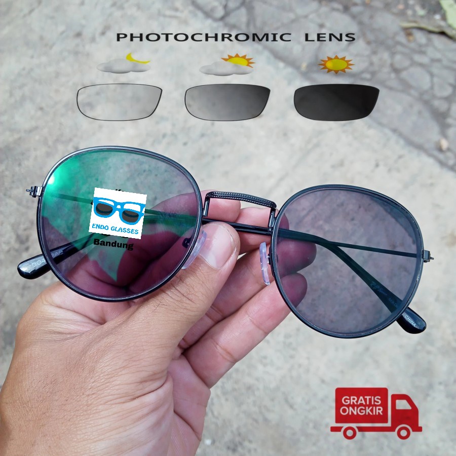 Kacamata Oval PHOTOCROMIC MINUS Stainless Anti Radiasi DO402