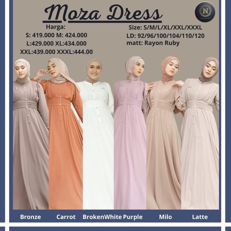 SPESIAL PROMO MOZA DRESS BY NADHEERA LUXURY GAMIS DRESS KONDANGAN MATT BABY DOLL PREMIUM