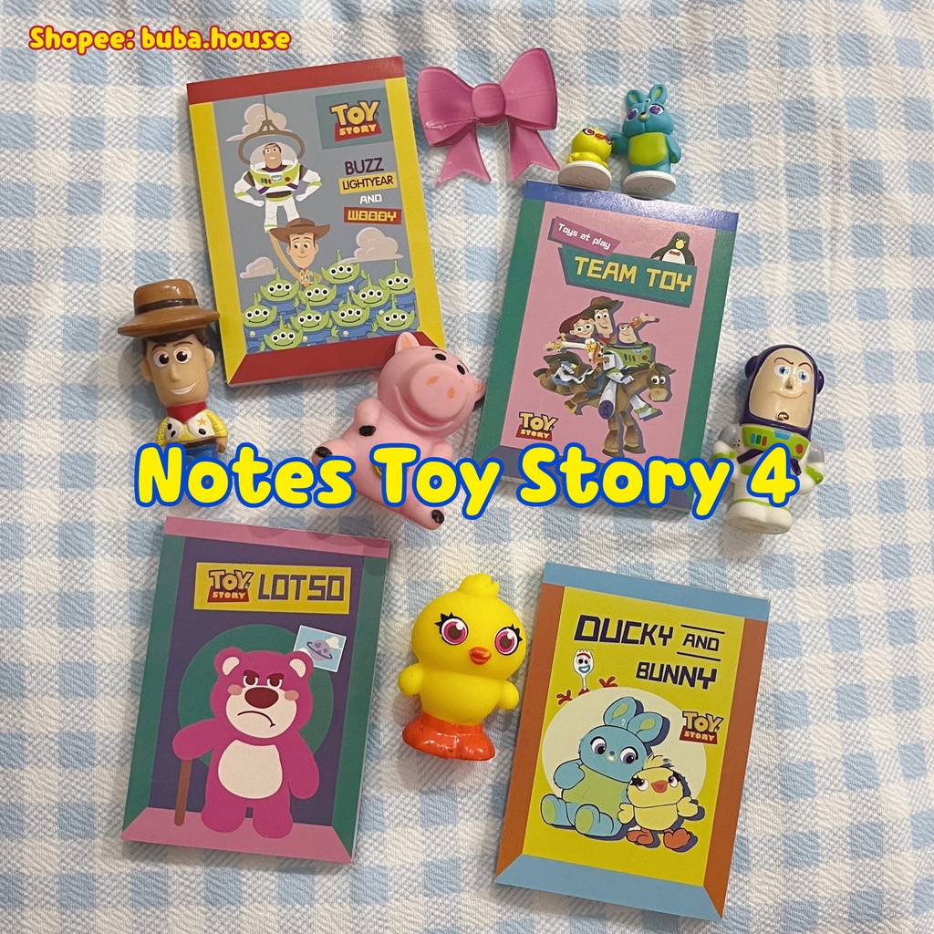 

Mini Notes Notebook Mini Memo Toy Story Disney Pixar Lucu Jepang Korea Cute Lotso Buzz Woody Ducky Bunny