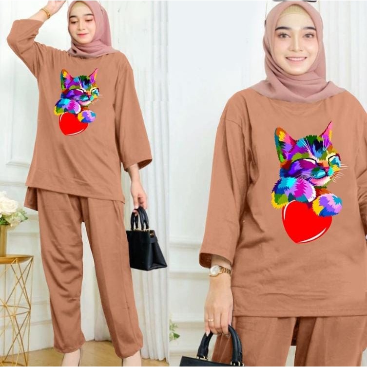 SETELAN BASIC OVERSIZE KOREAN TOP KAOS JUMBO LD 128 TUNIK BABYTERRY