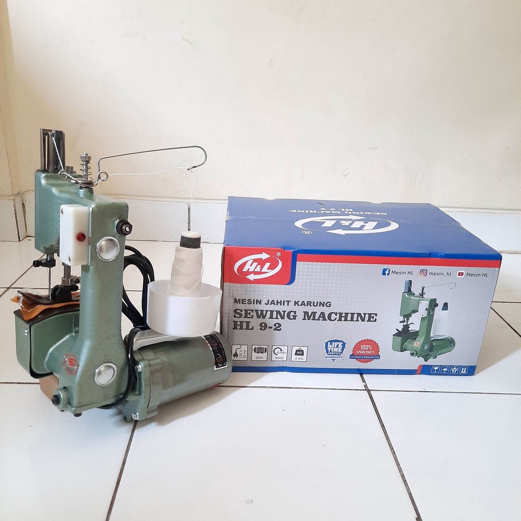 PROMO , Mesin Jahit Karung Tangan (Karung Goni,Beras,Plastik) Portable Berkualitas Mesin Jahit Karung Sewing Machine H&amp;L HL 9-2