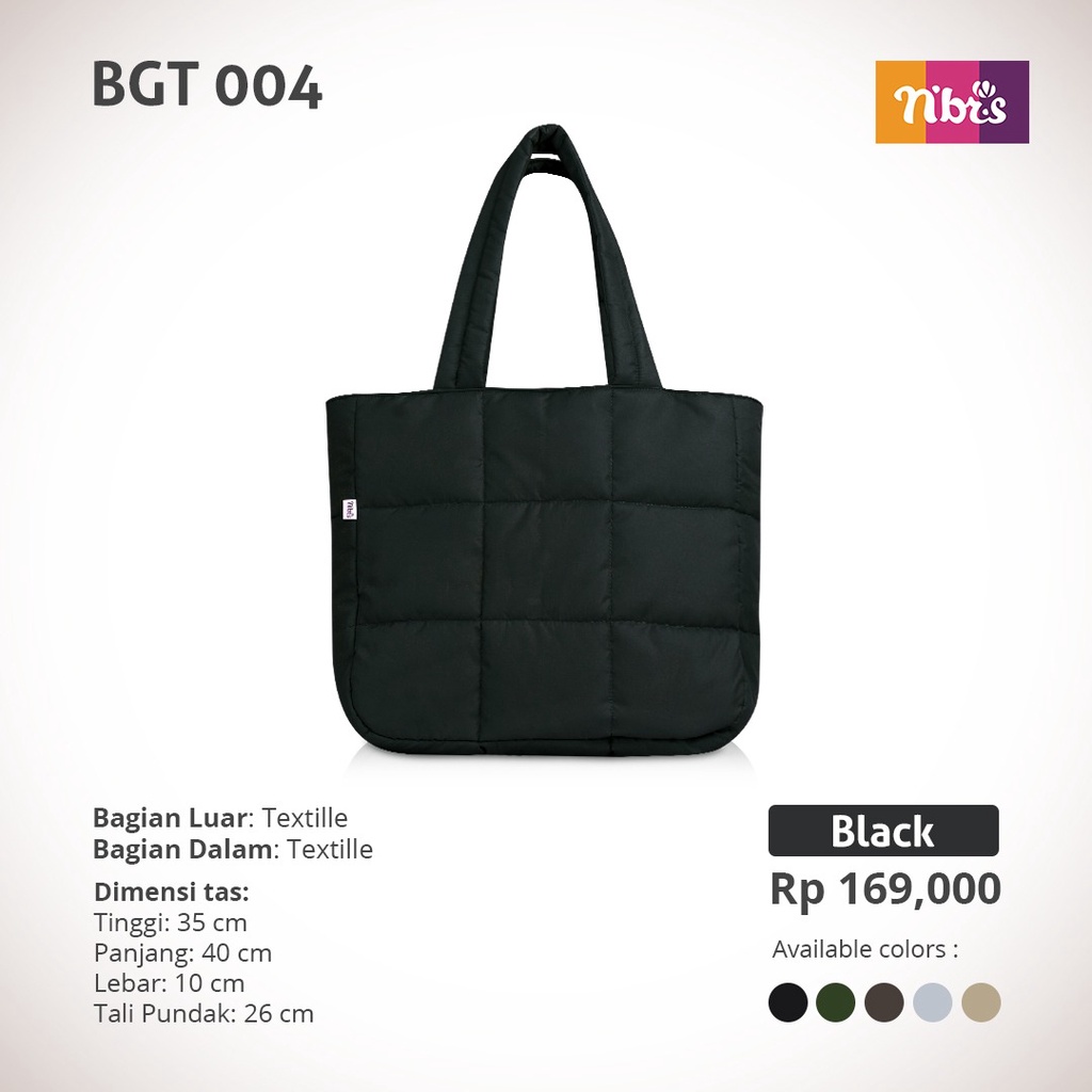 Nibras Bag BGT 04 Bahan Textile Tas Nbrs Terbaru Simpel Modern Kuliah kekinian