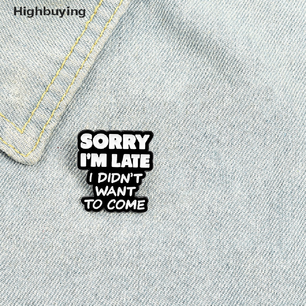 Hbid Lucu Dia Enamel Pin Custom Humor Bros Tas Kerah Pin Lencana Hitam Sederhana Glory