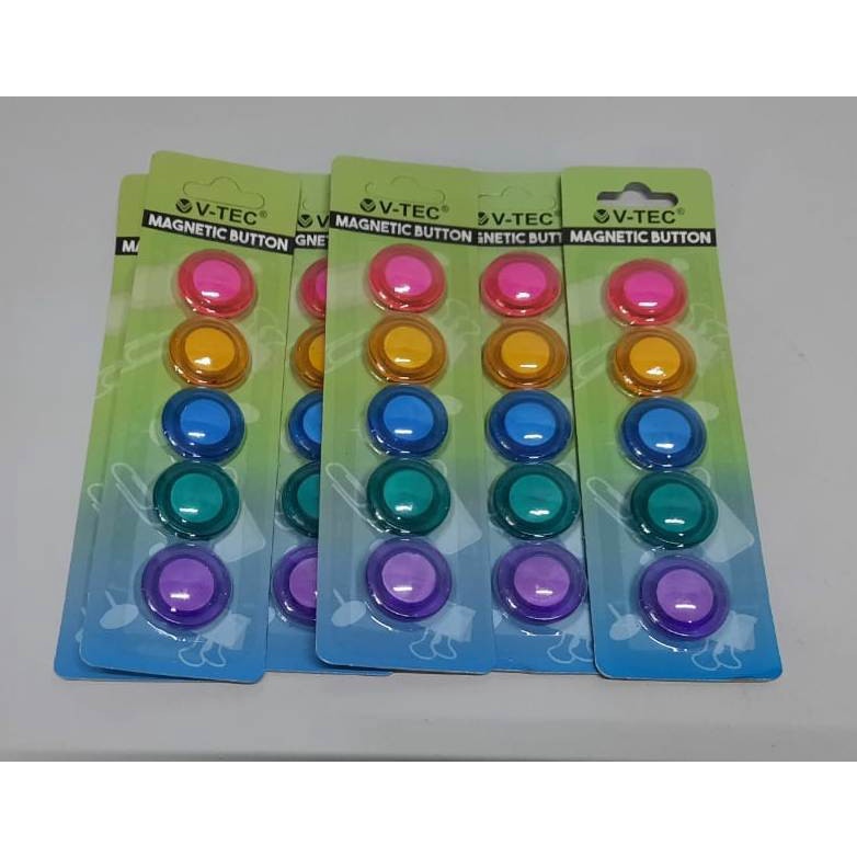 

V-TEC Magnetic Button Type VT-MB/30 Clear (Isi = 5 Pcs)