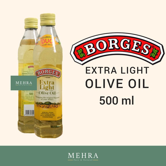

MINYAK ZAITUN BORGES EXTRA VIRGIN OLIVE OIL / EVOO 500 ml - EXTRA LIGHT