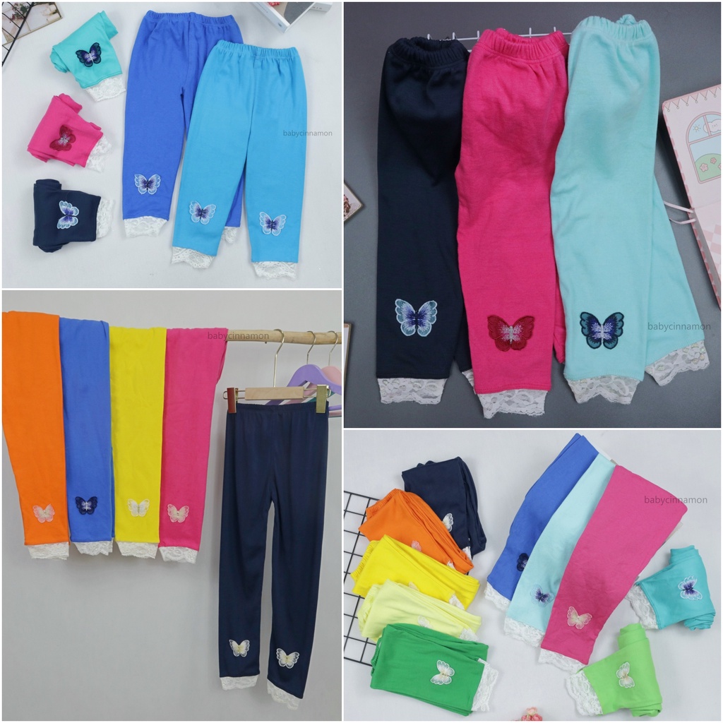 Legging Flyme uk 1-7 Tahun / Premium Pants Celana Panjang Anak Perempuan Bayi Balita Leging Polos Lejing Laging Babycinnamon