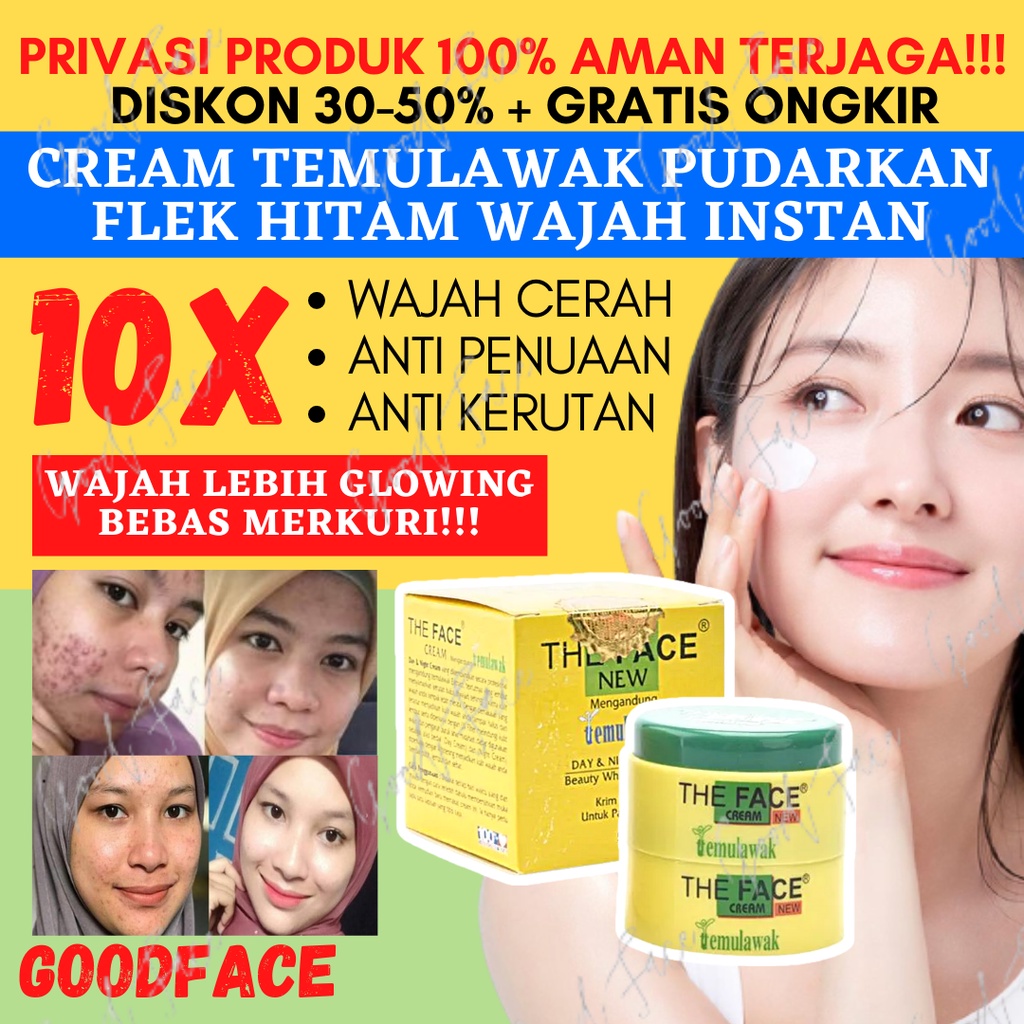 CREAM TEMULAWAK - TEMULAWAK ORIGINAL - CREAM TEMULAWAK THE FACE BPOM - THE FACE TEMULAWAK CREAM DAY N NIGHT