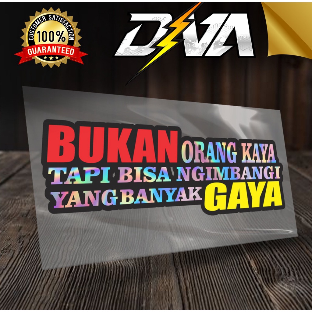 

Sticker kata-kata Hologram / stiker motor/mobil hologram