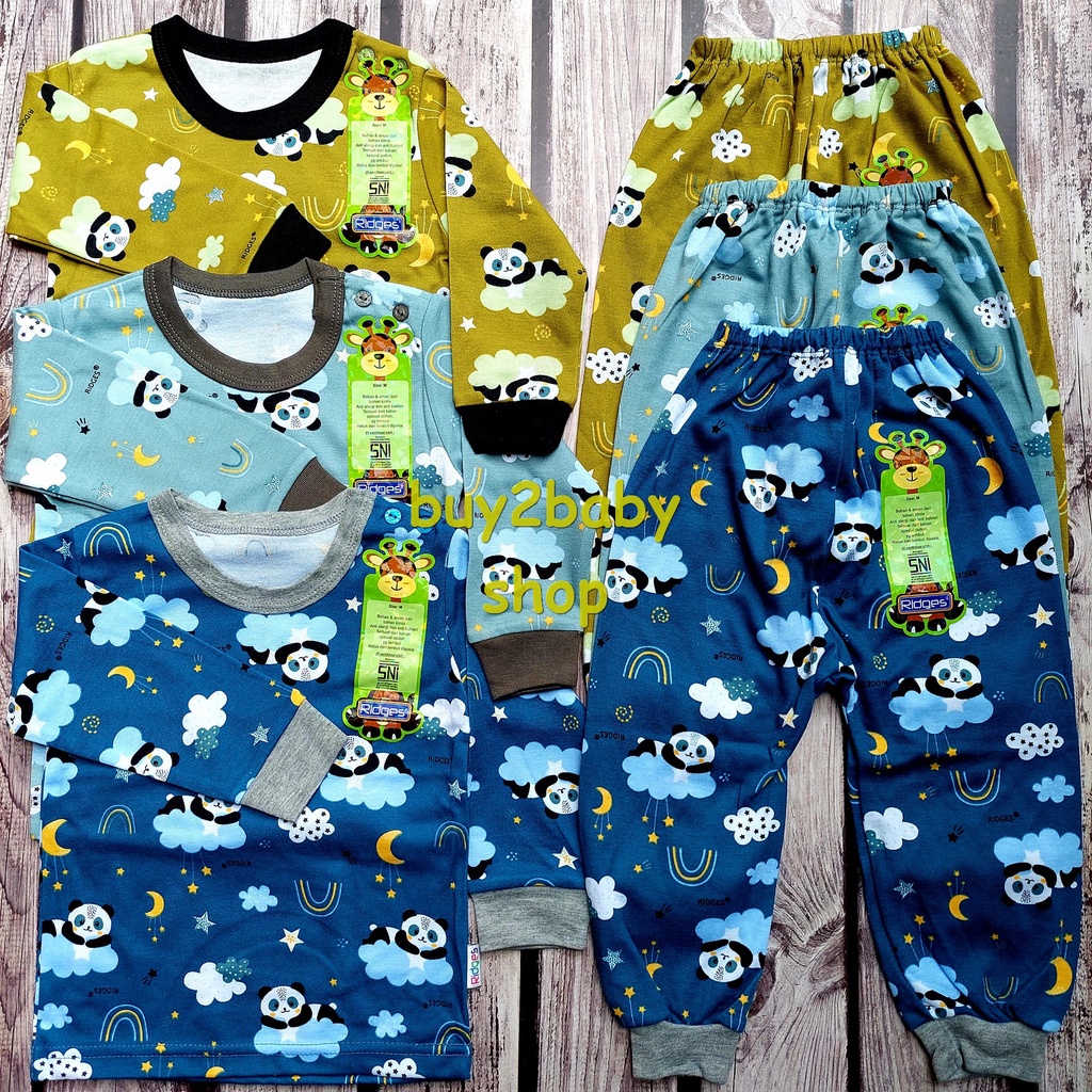 Setelan kaos celana panjang RIDGES Animal Series usia 6 Bulan-3 Tahun