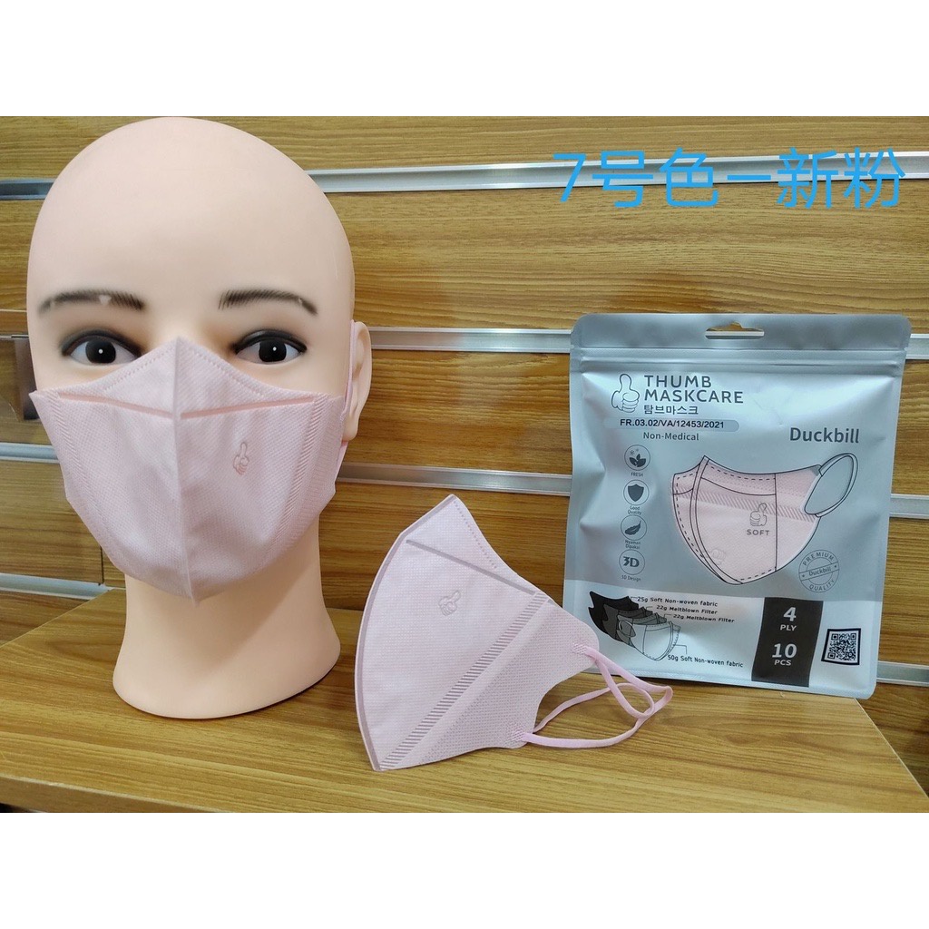 Masker Duckbill THUMB 4Ply Soft Masker Care izin Kemenkes RI isi 10 Pcs/Pack Emboss Jempol Premium Super Quality Dewasa Import Disposable Earloop mask Anti Virus 4 Ply With Earloop Dengan Barcode Resmi