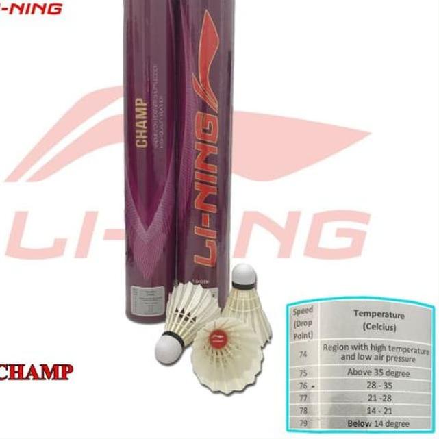 Produk Populer SHUTTLE COCK LINING CHAMP / KOK LI NING BADMINTON BULU TANGKIS
