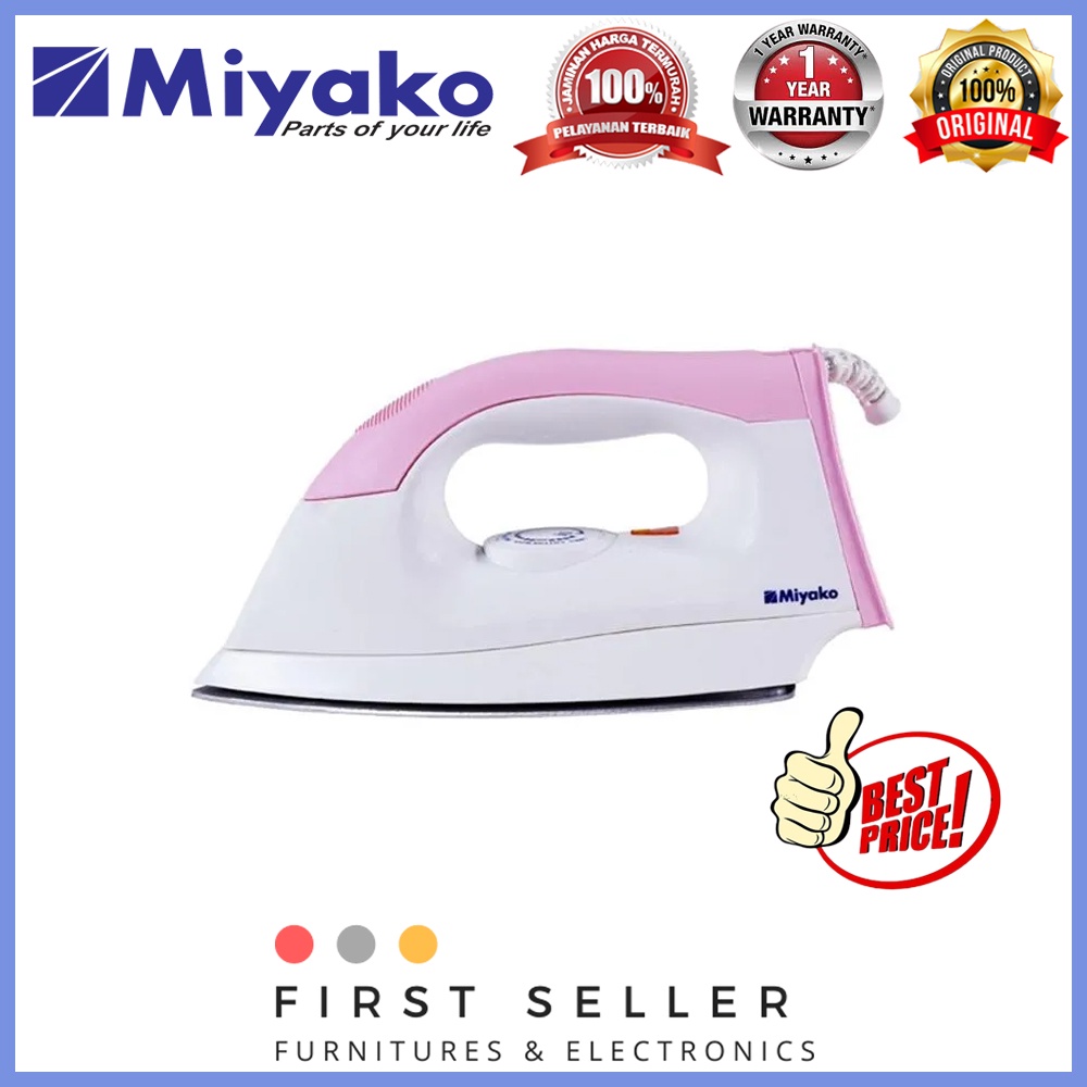 MIYAKO SETRIKA EL1000M / EL 1000M / EM-1000 M (400W) GARANSI RESMI - EI1000M RANDOM