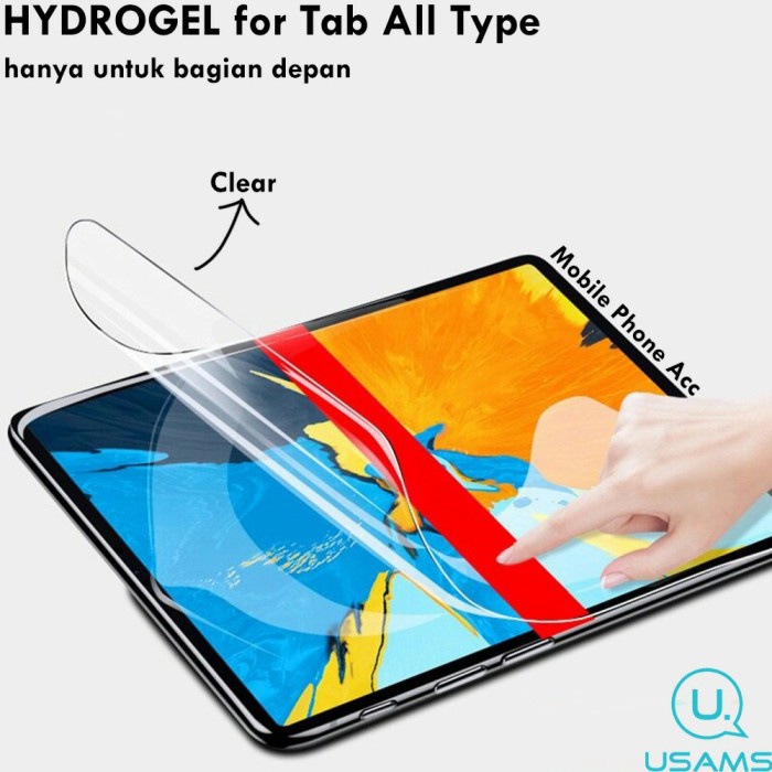 CUSTOM HYDROGEL TABLET OPPO PAD AIR ANTI GORES LAYAR TABLET BAGIAN DEPAN BENING BISA REQUEST TIPE TA