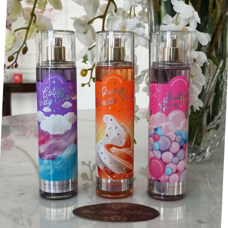 BATH AND BODY WORKS DESSERT COLLECTION BODY MIST (  COTTON CANDY CLOUDS , ORANGE VANILLA TWIST , BUBBLE GUM POP )