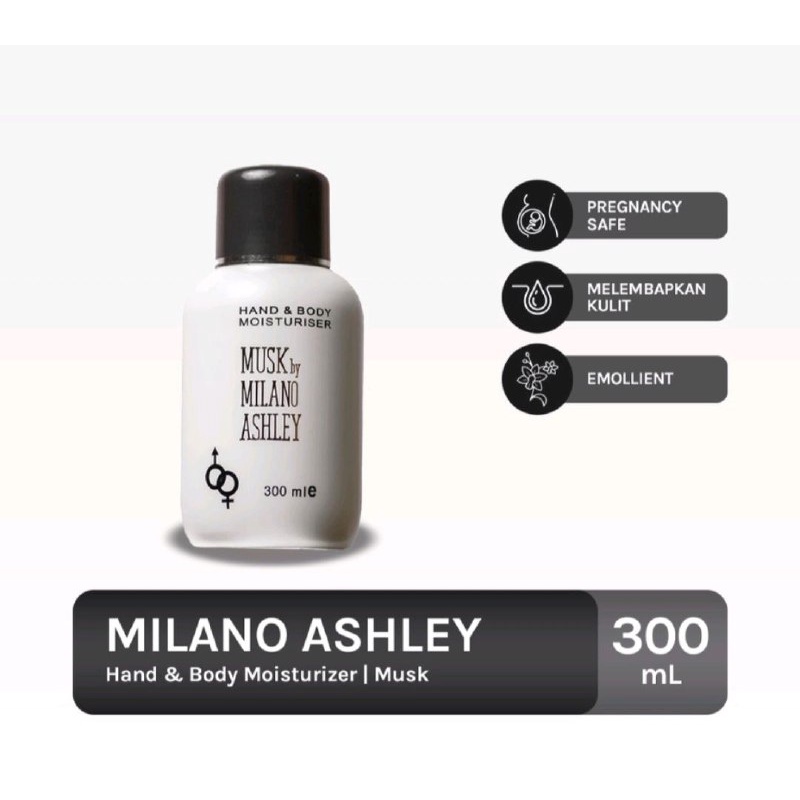 MUSK BY MILANO ASHLEY HAND &amp; BODY LOTION MOISTURIZER PEMUTIH BADAN