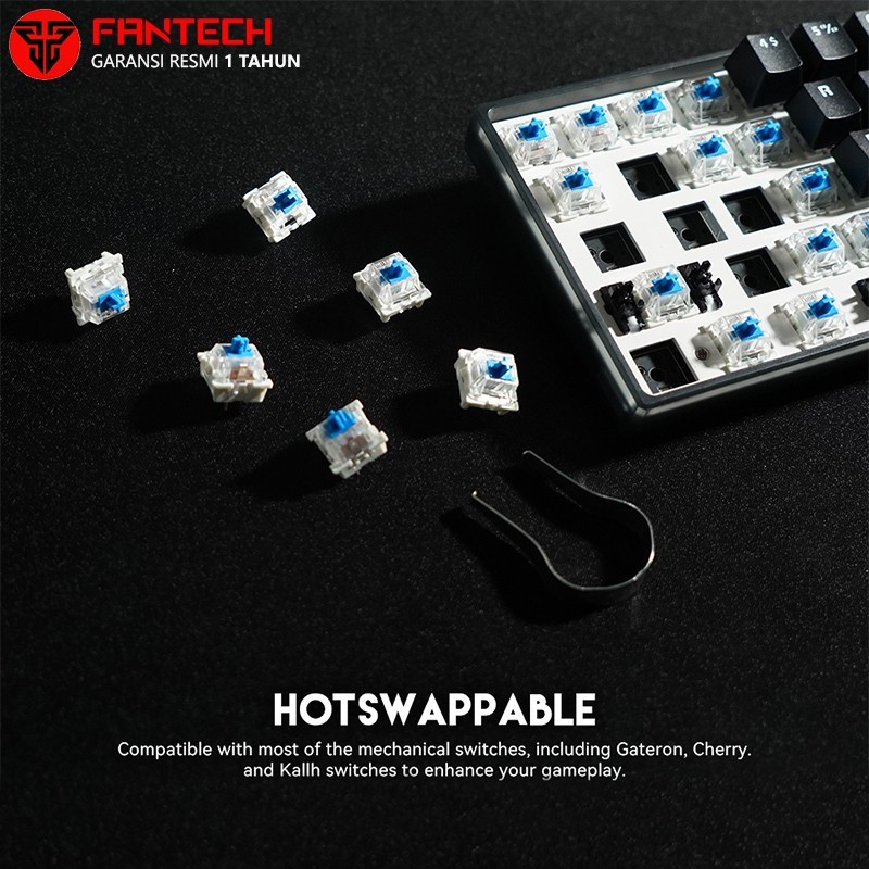 Fantech MAXFIT61 FROST Wired Hotswap Keyboard Gaming Mechanical RGB