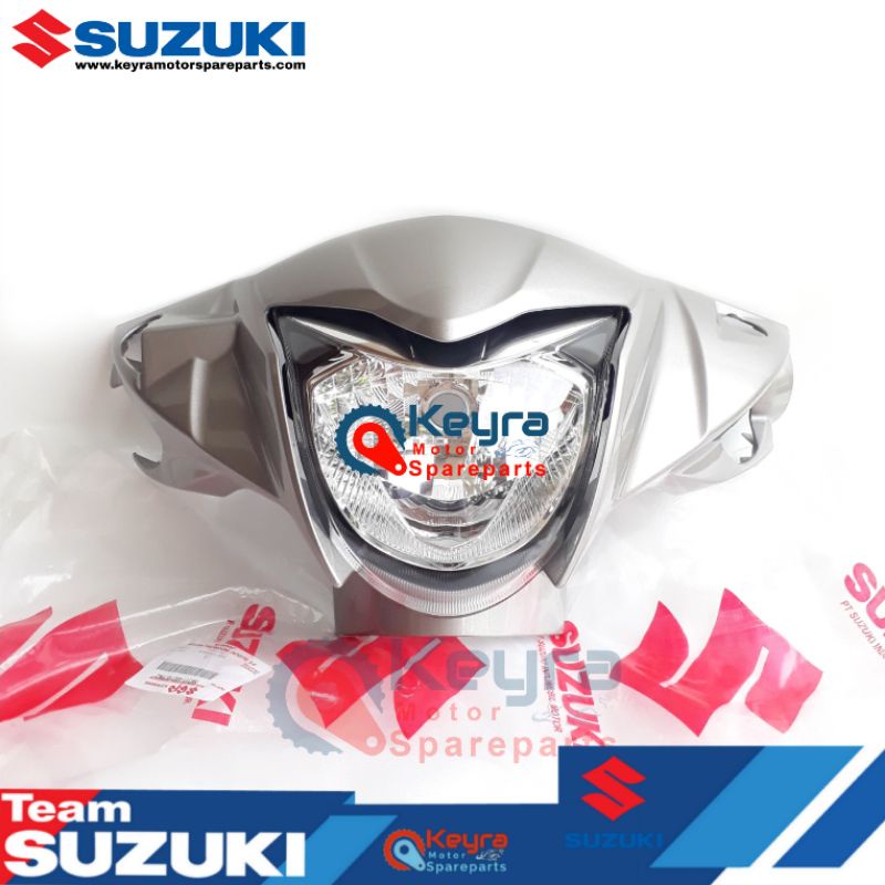 BATOK KEPALA DEPAN BELAKANG SET REFLEKTOR ADDRESS SILVER ORIGINAL SUZUKI SGP