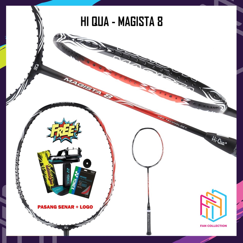 HI QUA RAKET BADMINTON MAGISTA 8 SERIES RAKET LOKAL VIRAL